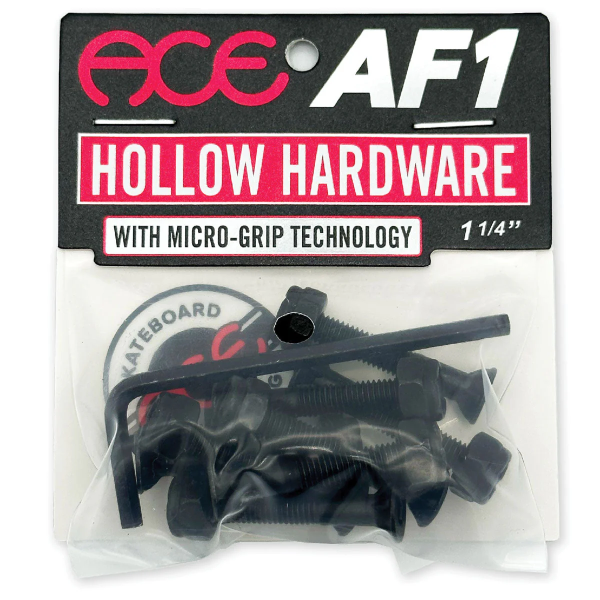 Ace AF1 Hollow Bolts W/ Grippers Allen Hardware - 1.25"