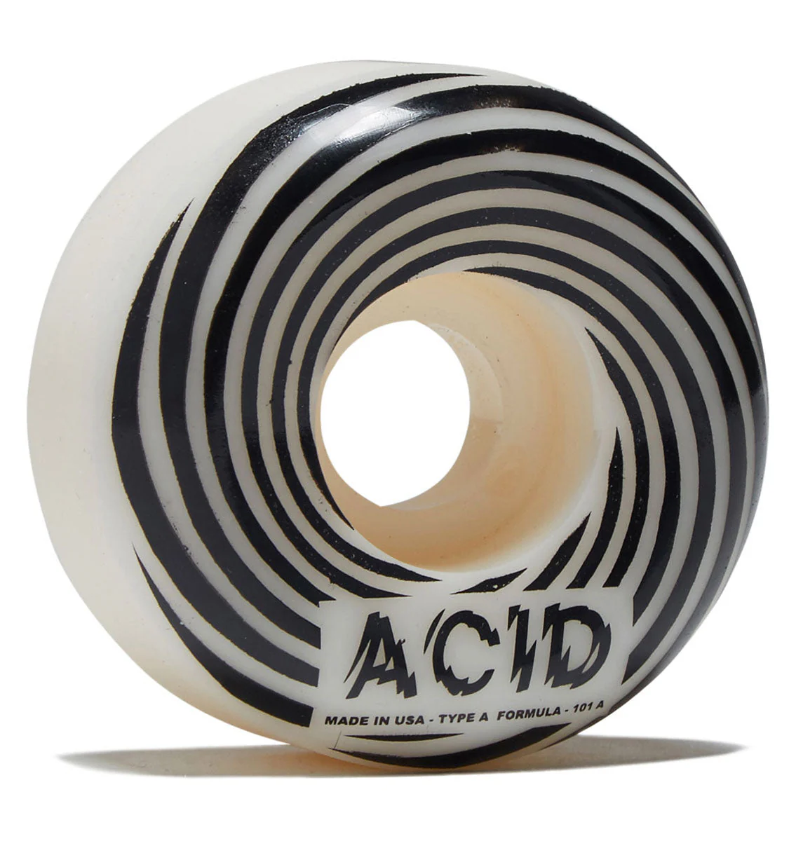Acid Swirl Type A 101a Skateboard Wheels - White - 52mm