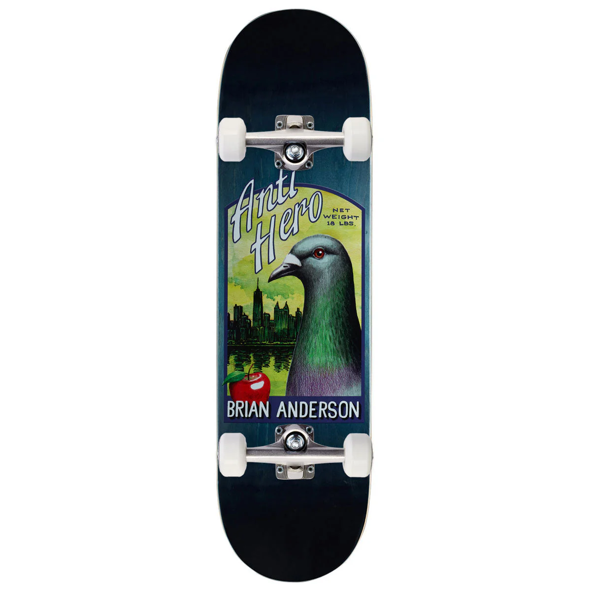 Anti-Hero B.A. Homers Skateboard Complete - Blue - 8.62"