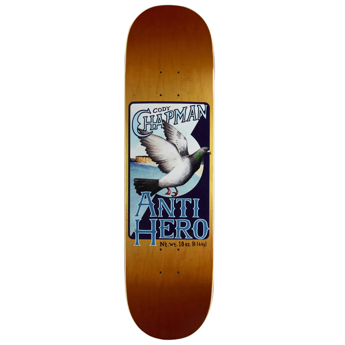 Anti-Hero Chapman Homers Skateboard Deck - Yellow - 8.32"