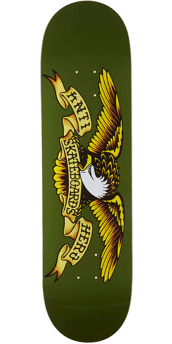 Anti-Hero Classic Eagle Skateboard Deck - Army - 8.38"