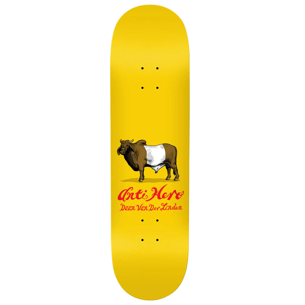 Anti-Hero Daan Dutch Belted Skateboard Deck - Yellow - 8.28"