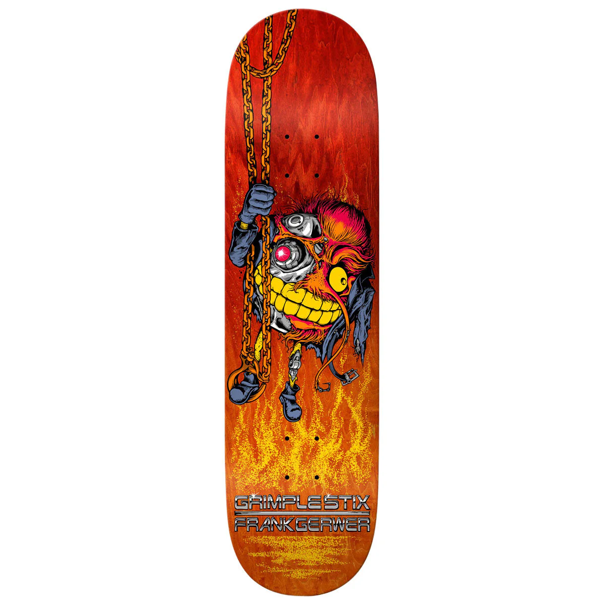 Anti-Hero DBX Gerwer Griplestix Grimplenator Skateboard Deck - Red - 8.25"