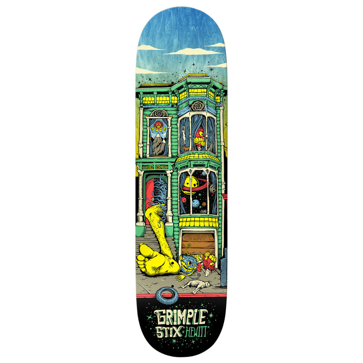 Anti-Hero Hewitt Grimple Stix Victorians Skateboard Deck - 8.50"