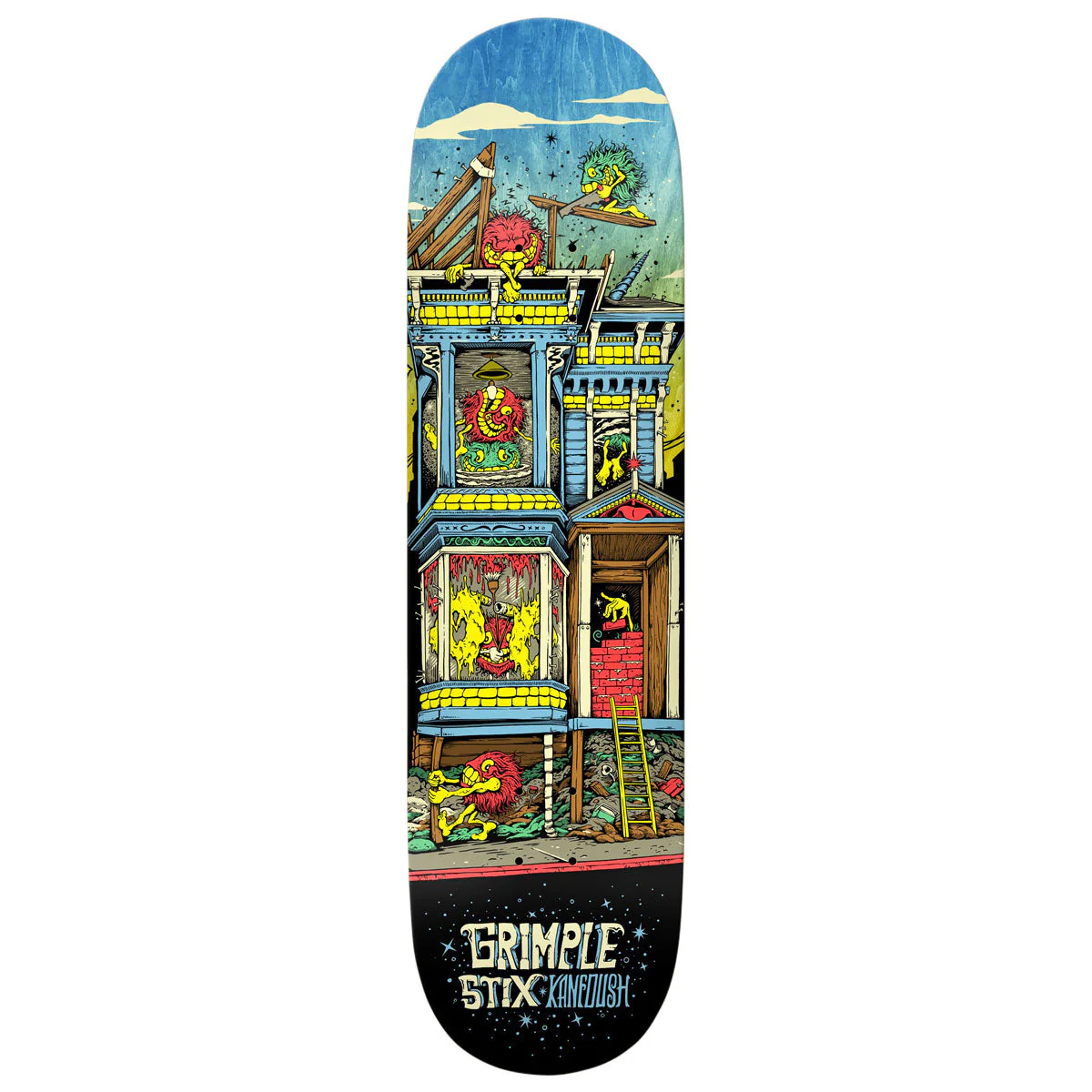 Anti-Hero Kanfoush Grimple Stix Victorians Skateboard Deck - 8.75"