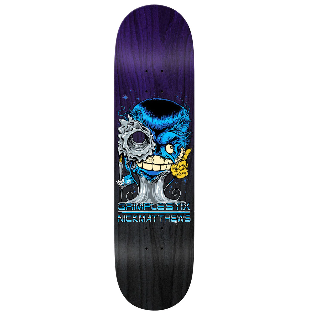 Anti-Hero Matthews Grimpletix Grimplenator Skateboard Deck - Purple - 8.50"