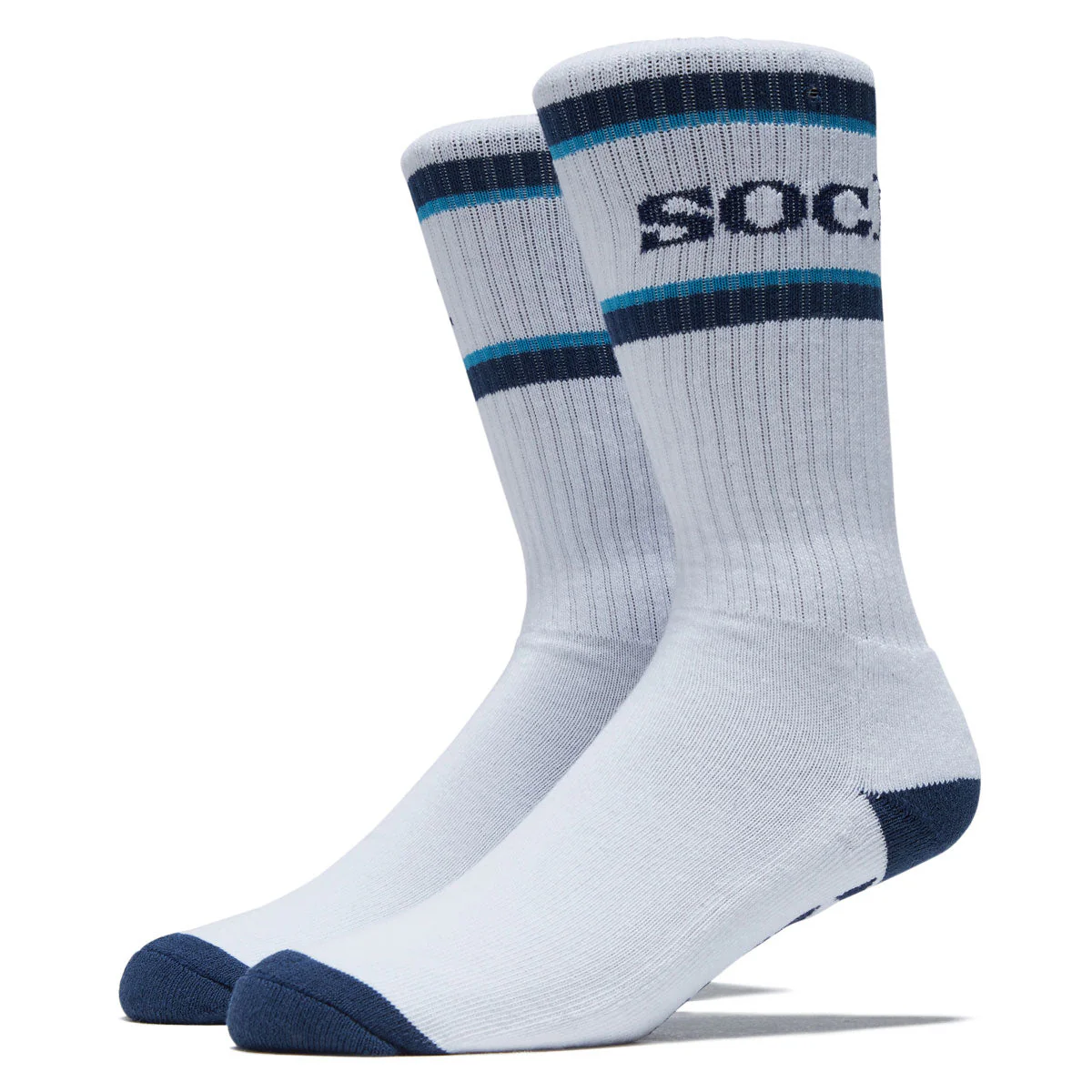 Anti-Hero Socks - White/Navy/Cyan
