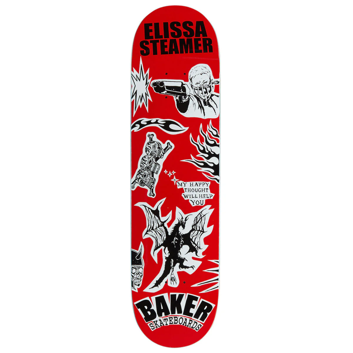 Baker Elissa Steamer Divine Evil Skateboard Deck - 8.00"