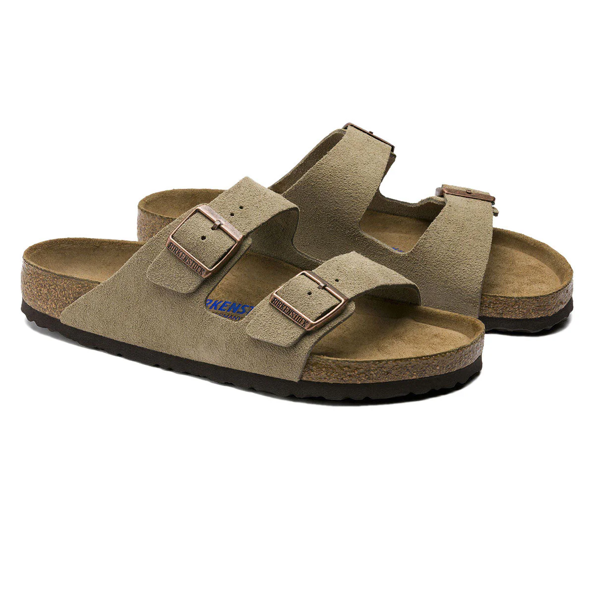 Birkenstock Arizona Soft Footbed Sandals - Taupe Suede - Image 2