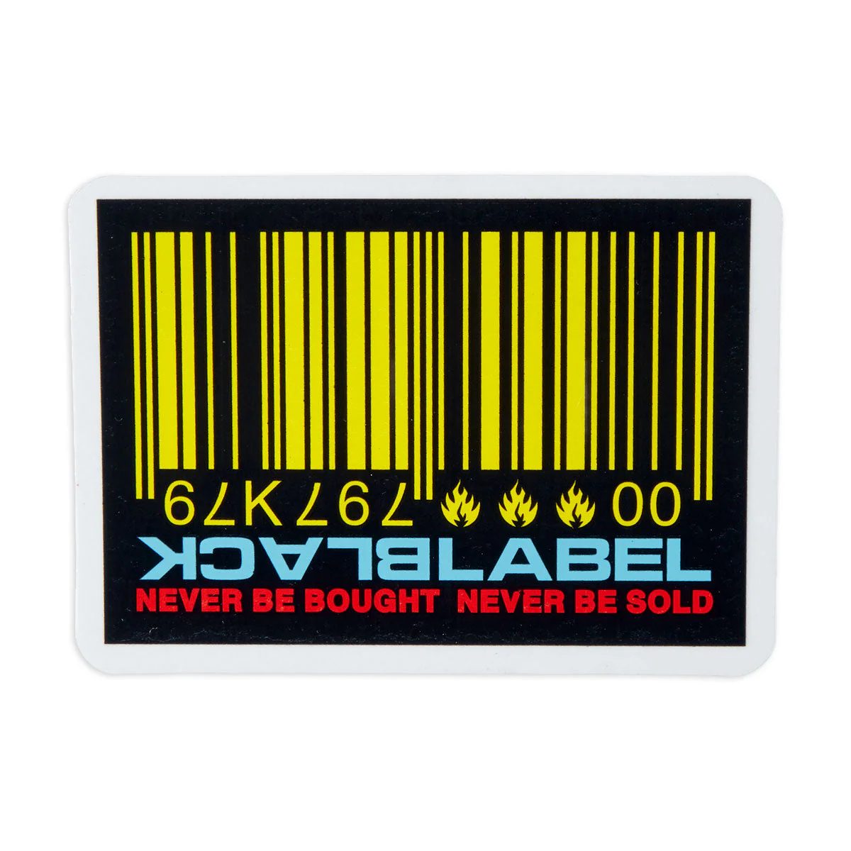 Black Label Barcode Sticker - Assorted