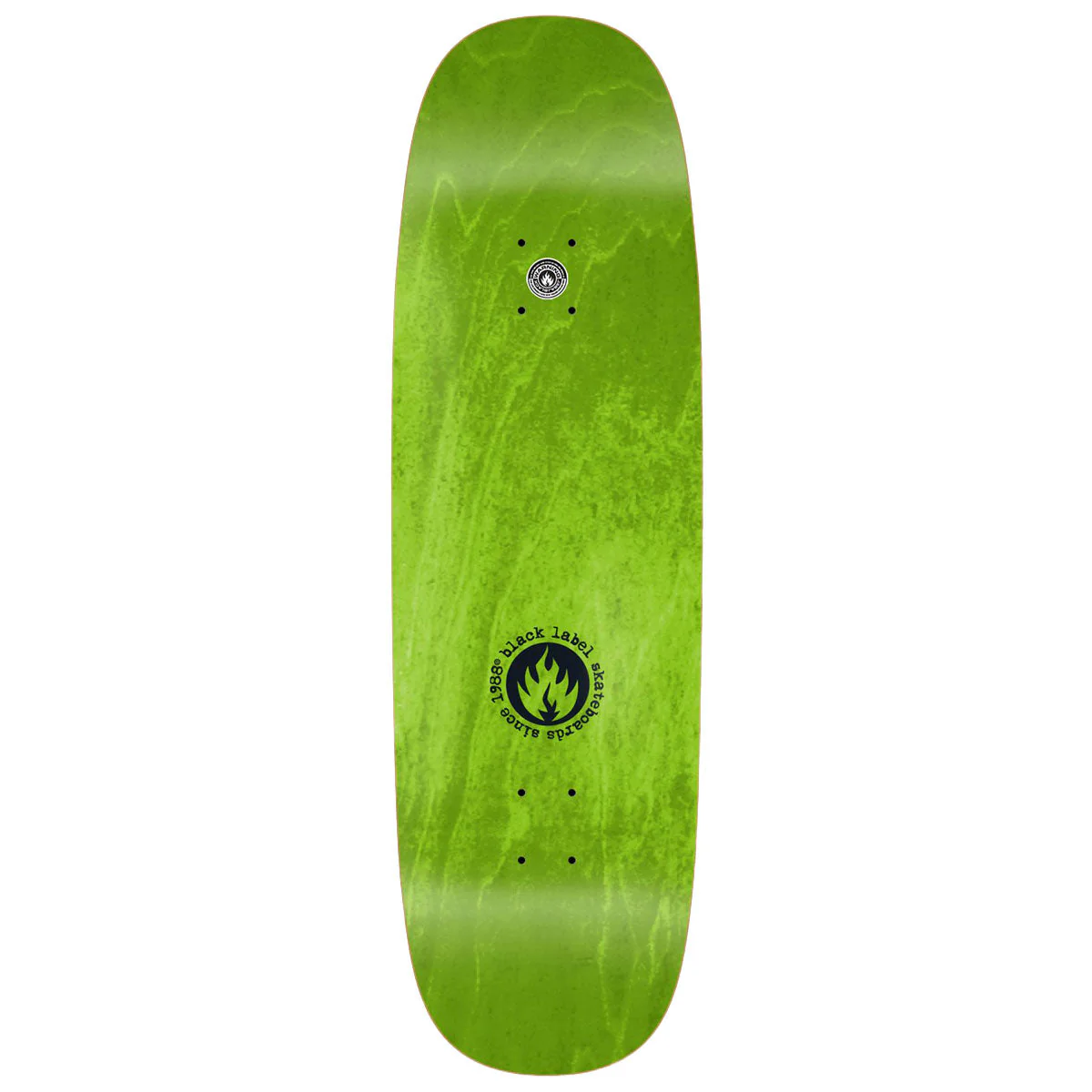 Black Label Nick Peterson Burnside Brew Tugboat Shape Skateboard Complete - Assorted Stains - 9.50" - Image 2