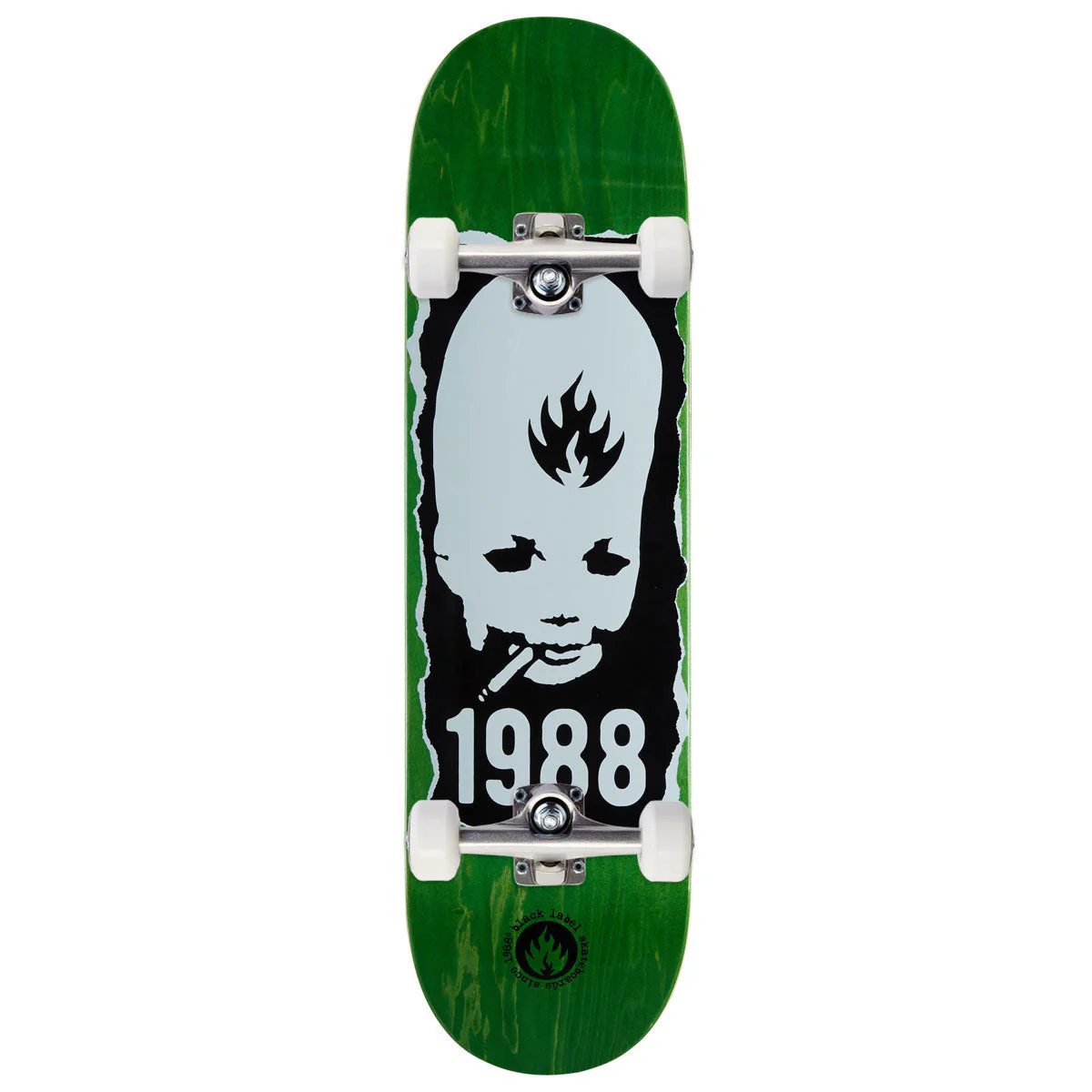 Black Label Thumbhead Torn Skateboard Complete - 8.50"