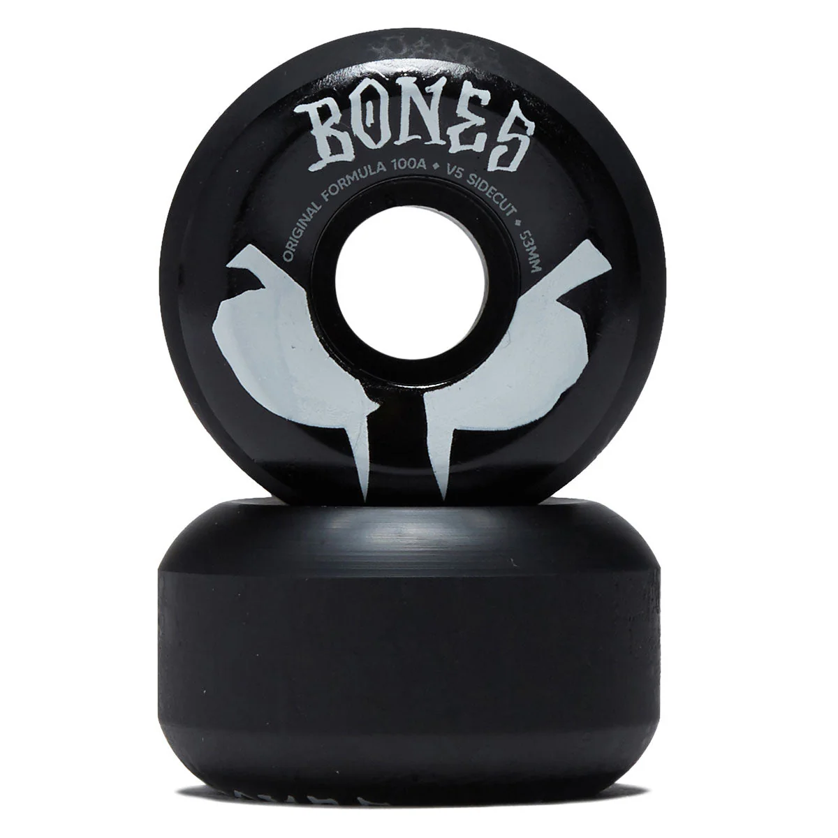 Bones 100s Sidecuts 100a V5 Sidecut Skateboard Wheels - Black 2026 - 53mm - Image 2