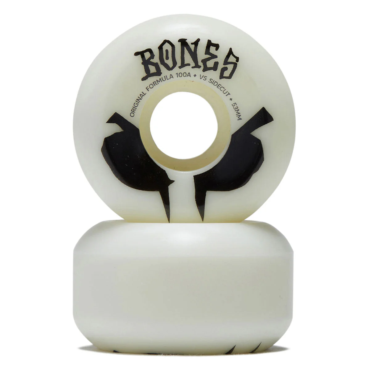 Bones 100s Sidecuts 100a V5 Sidecut Skateboard Wheels - White 2026 - 53mm - Image 2