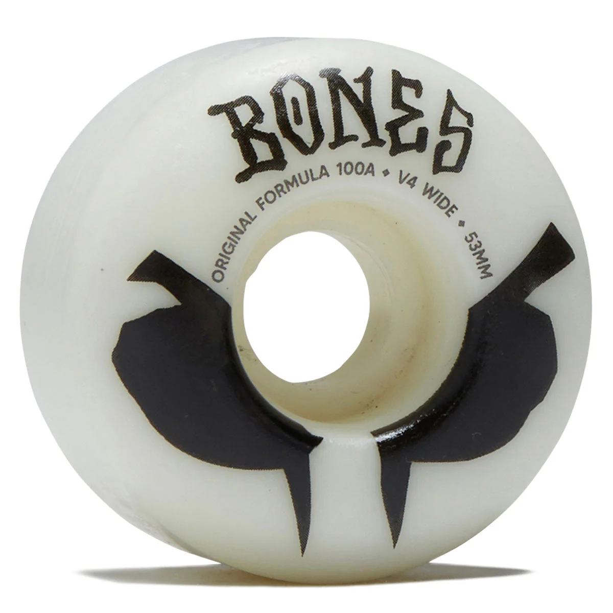Bones 100s Wides 100a V4 Wide Skateboard Wheels - White 2026 - 53mm