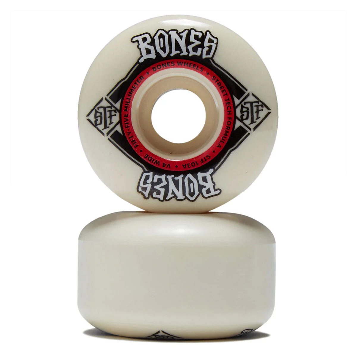 Bones STF Wides 103a V4 Wide Skateboard Wheels - 55mm - Image 2