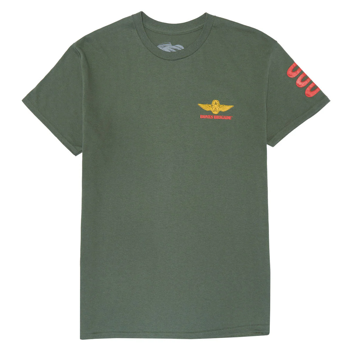 Bones Brigade OG Bomber T-Shirt - Military Green - Image 2