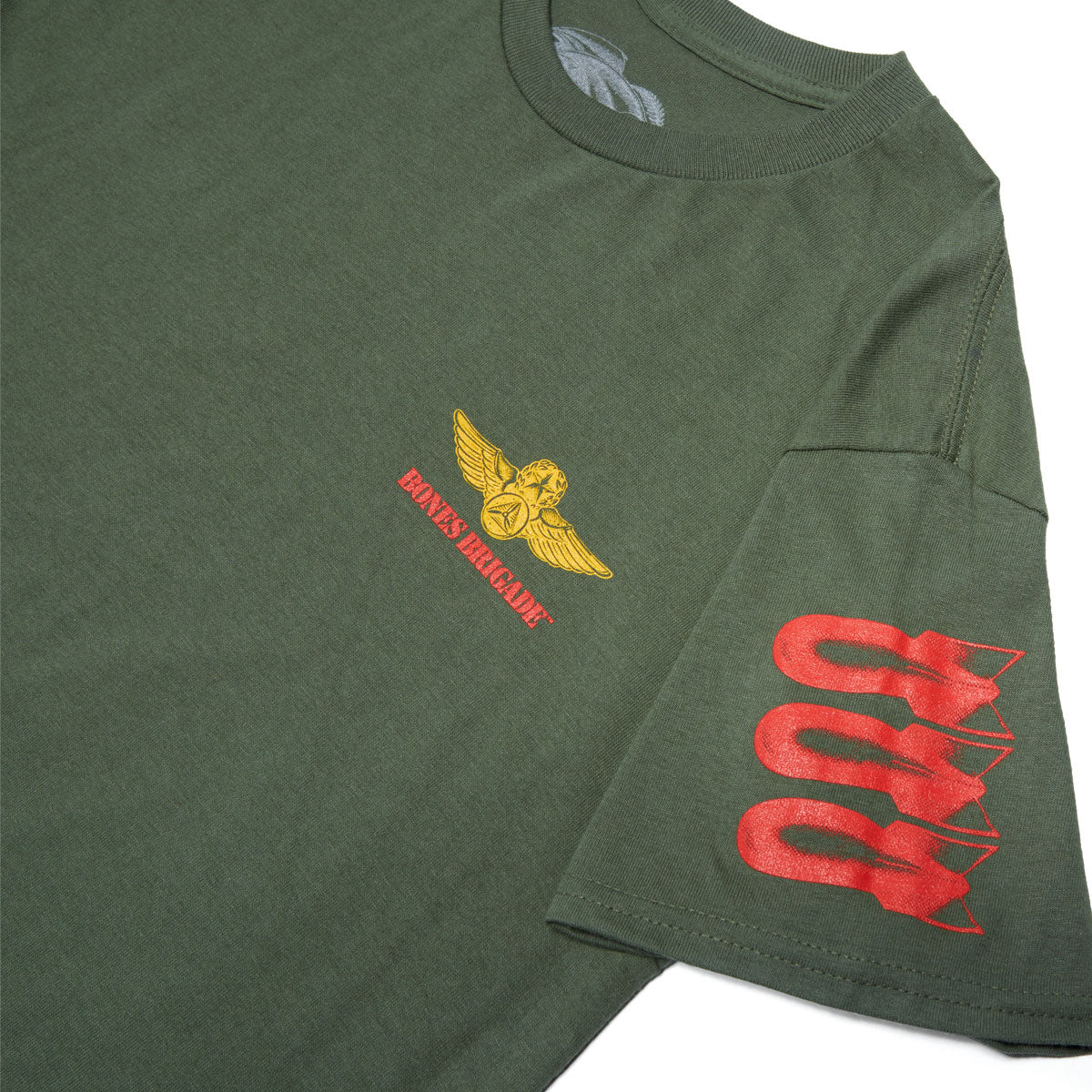 Bones Brigade OG Bomber T-Shirt - Military Green - Image 3
