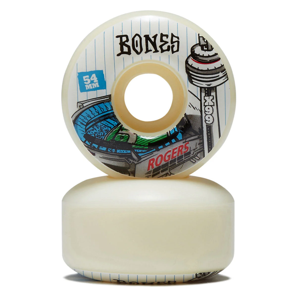 Bones X Formula TJ Rogers Centrre 99a V1 Skateboard Wheels - 54mm - Image 2