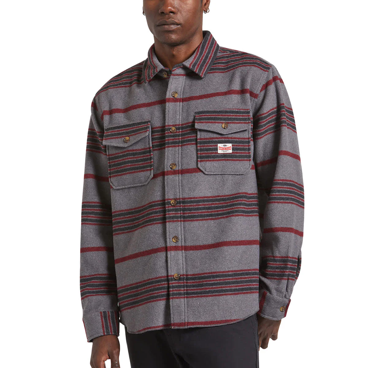 Brixton Altered Threads Long Sleeve Over Shirt - Multi Blanket Stripe