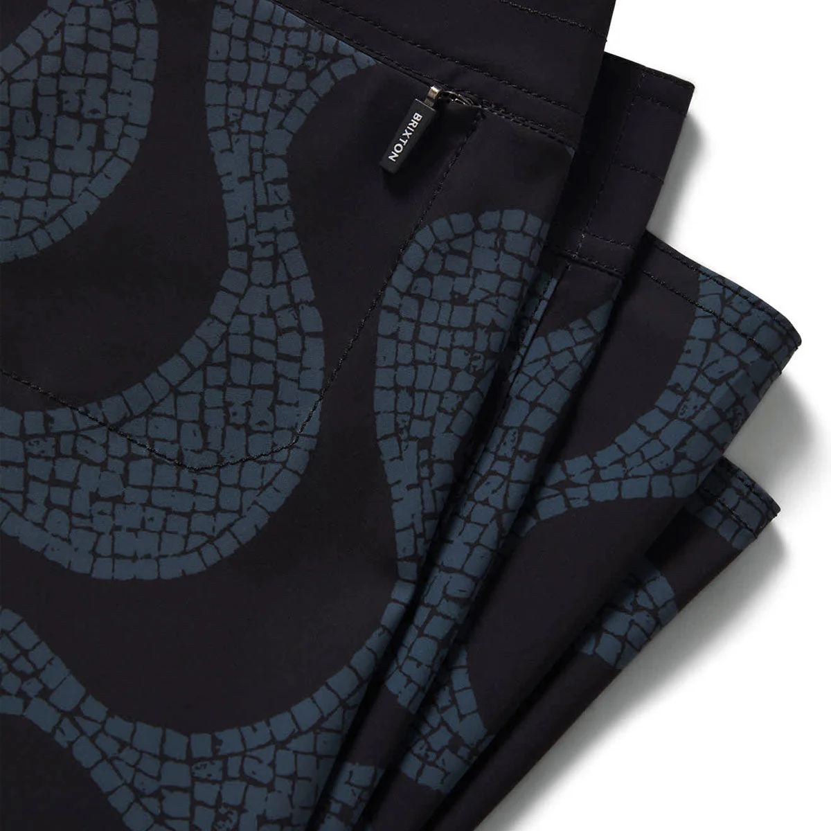Brixton Blitz 19 Boardshorts - Black/Future Grey Warped Tile - Image 3