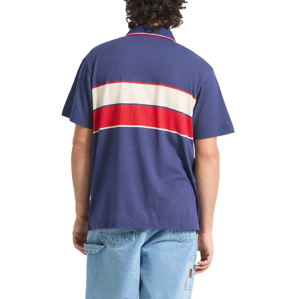 Brixton Bunker Mesh Shirt - Washed Navy - Image 3