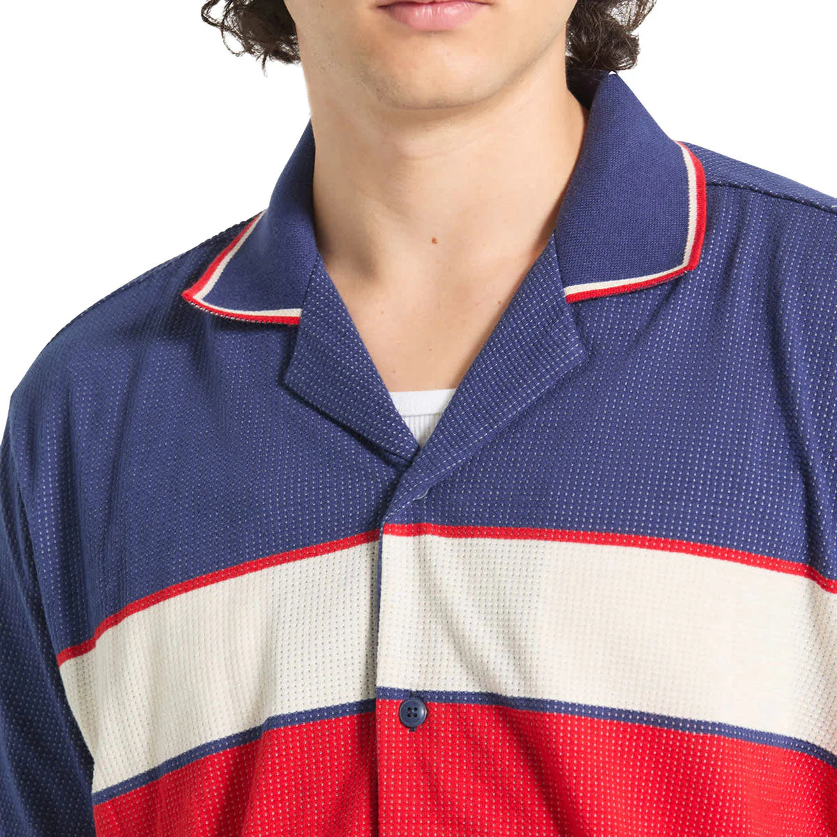 Brixton Bunker Mesh Shirt - Washed Navy - Image 4