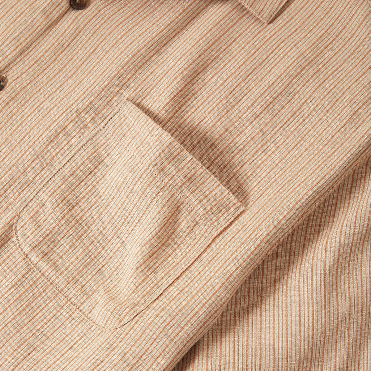 Brixton Bunker Slub Shirt - Italian Clay Stripe - Image 5