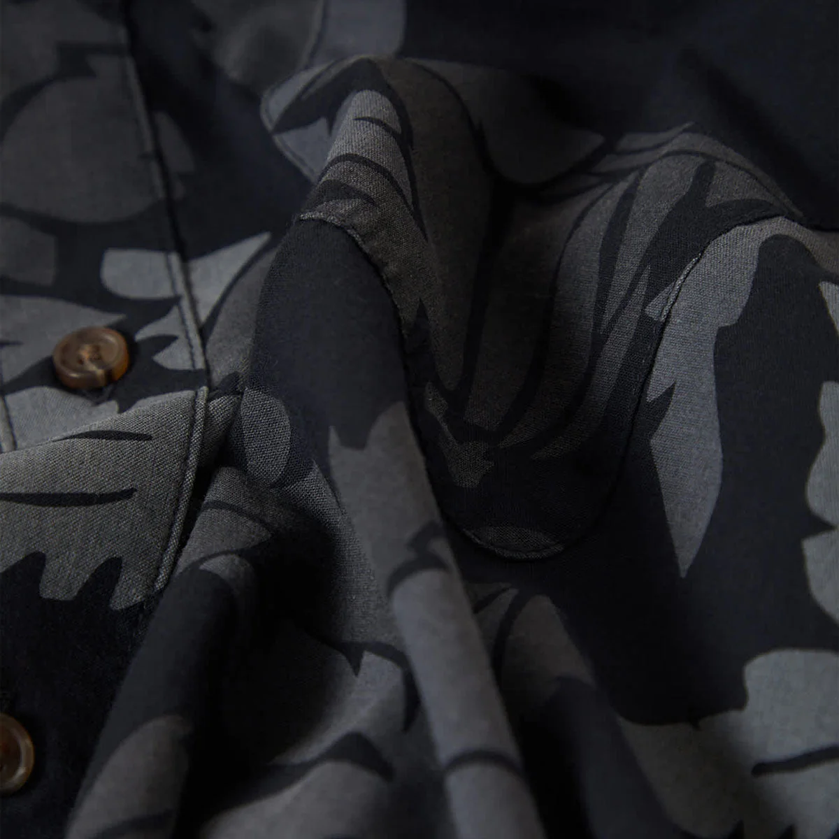 Brixton Charter Print Shirt - Black/Trooper/Future Grey Palm Floral - Image 4