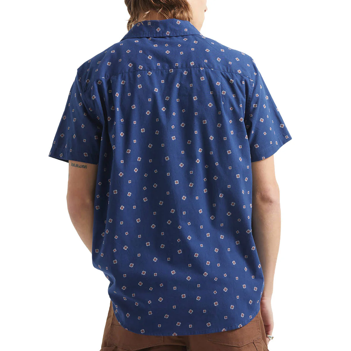 Brixton Charter Print Shirt - Midnight Blue Geo - Image 3