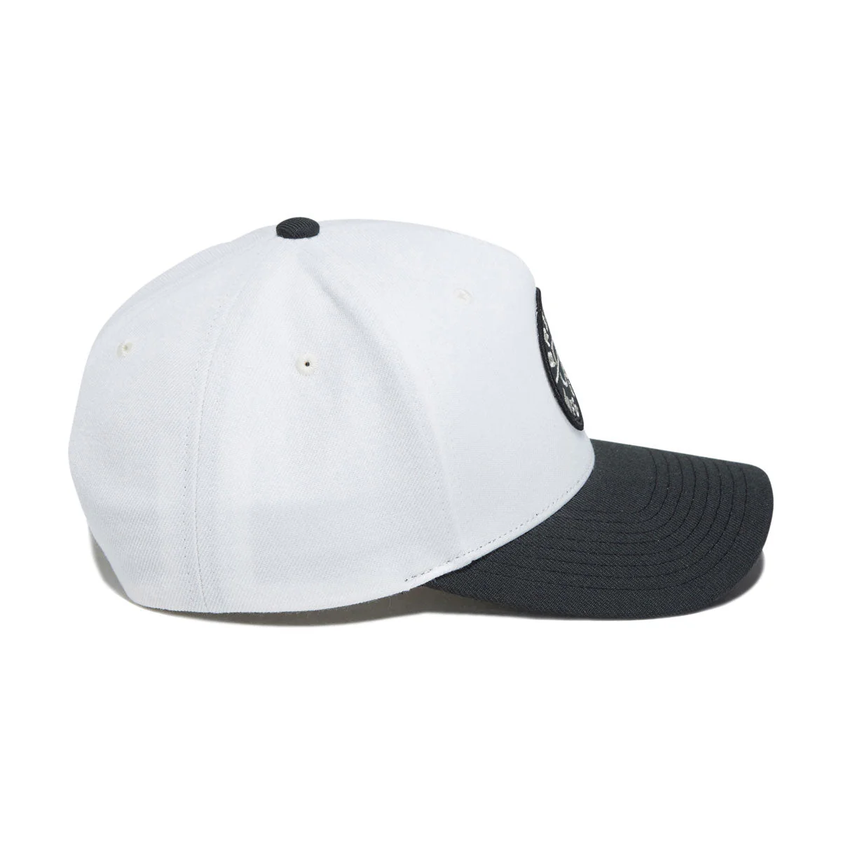 Brixton Crest C Mp Snapback Hat - Black/Off White - Image 3