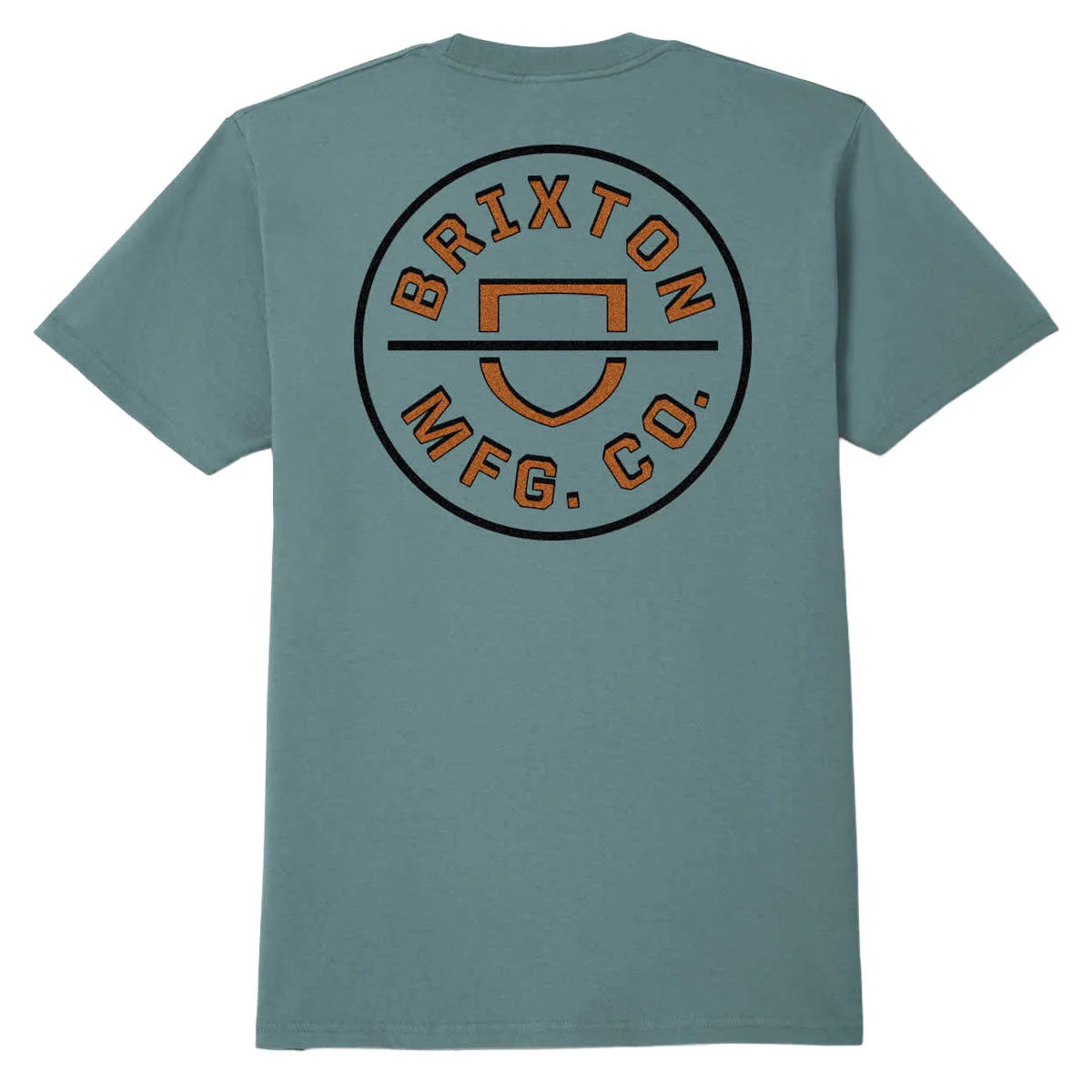 Brixton Crest II T-Shirt - Ocean Breeze/Black/Rust