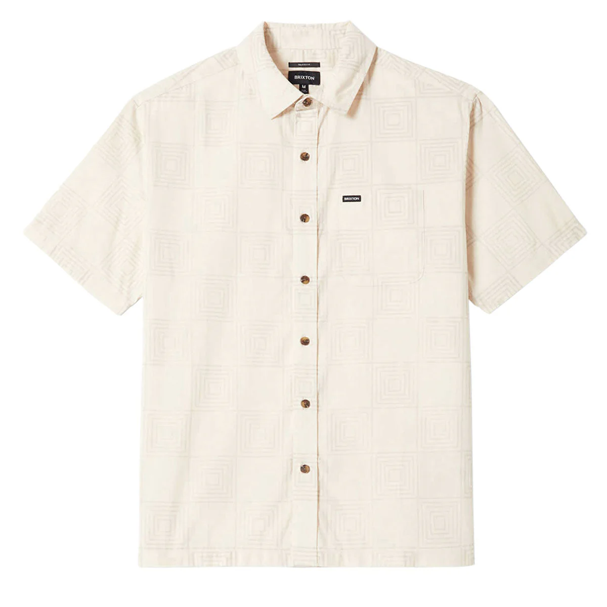 Brixton Cru Print Shirt - Whitecap/Geo Checker