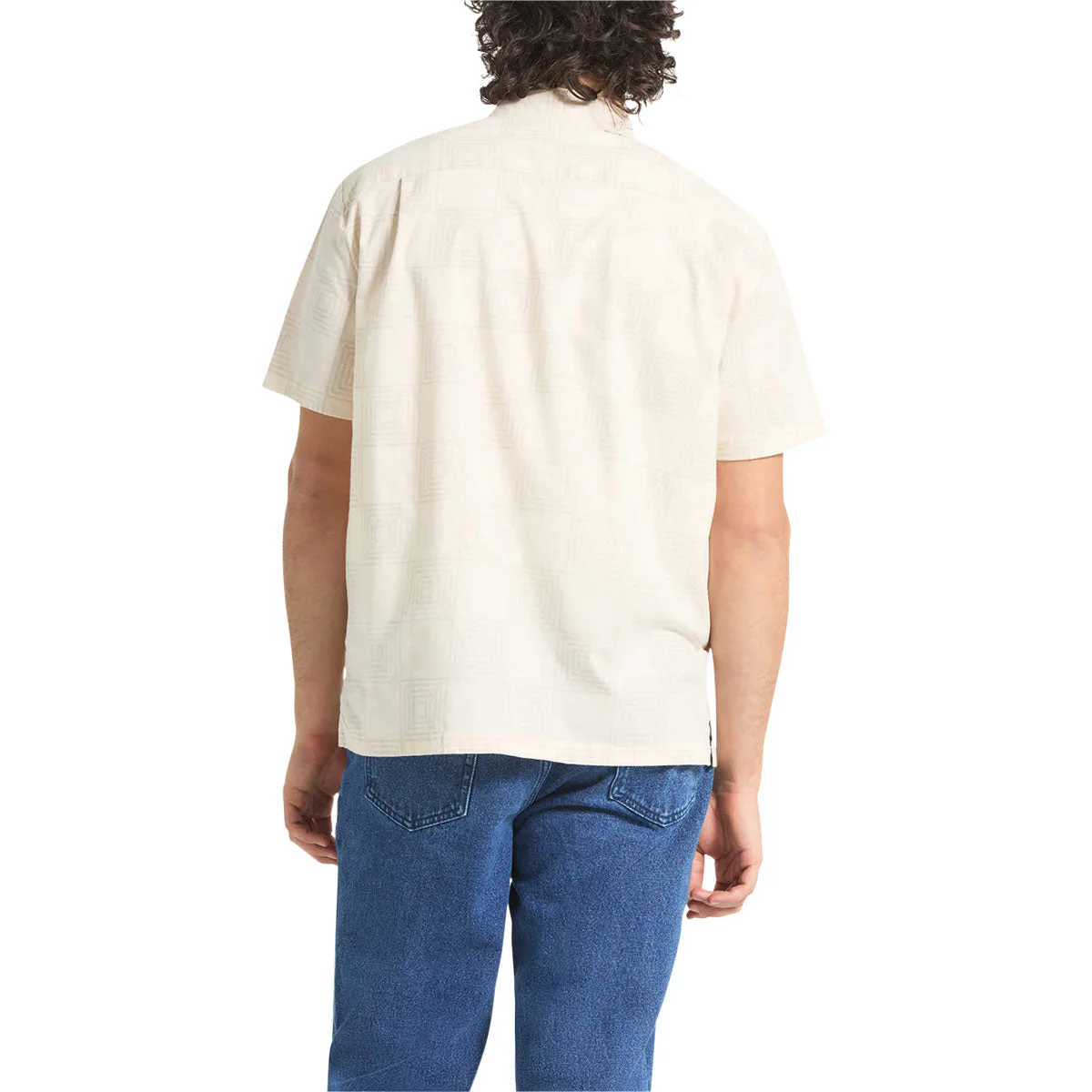 Brixton Cru Print Shirt - Whitecap/Geo Checker - Image 4