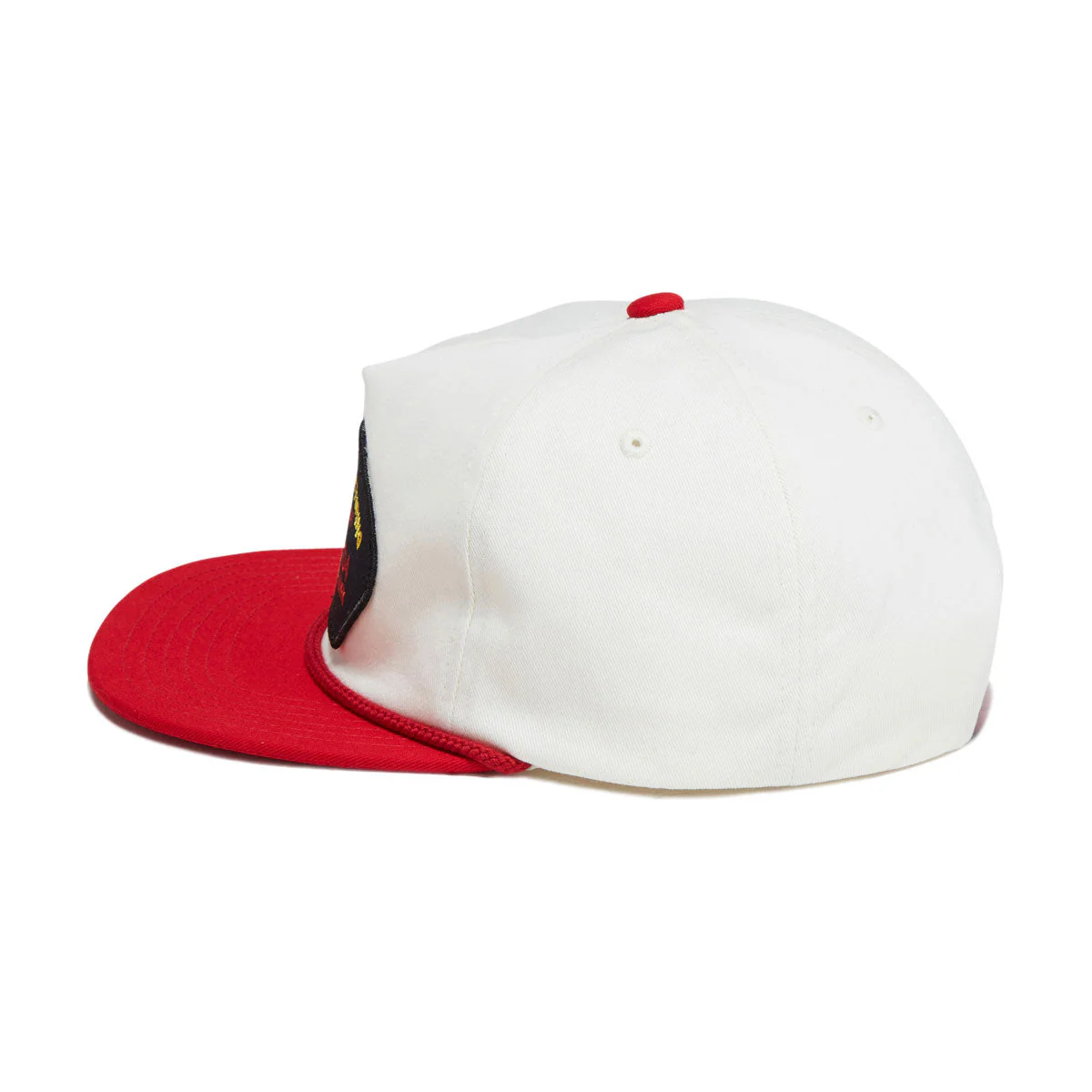 Brixton Division Np Mp Snapback Hat - Off White/Red - Image 4