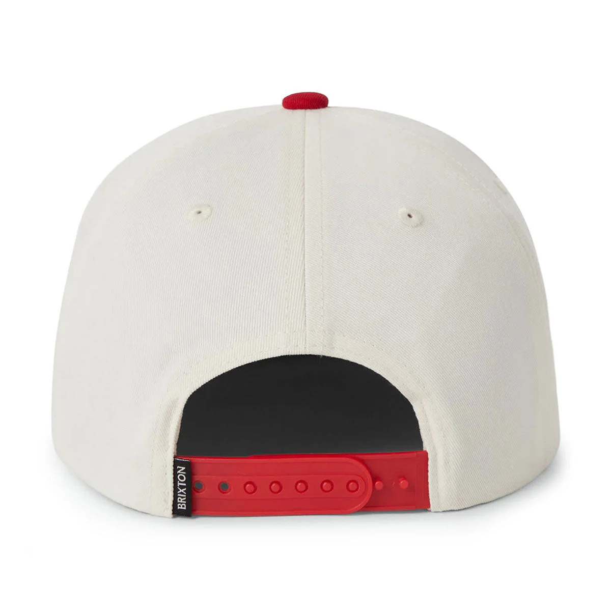 Brixton Division Np Mp Snapback Hat - Off White/Red - Image 5