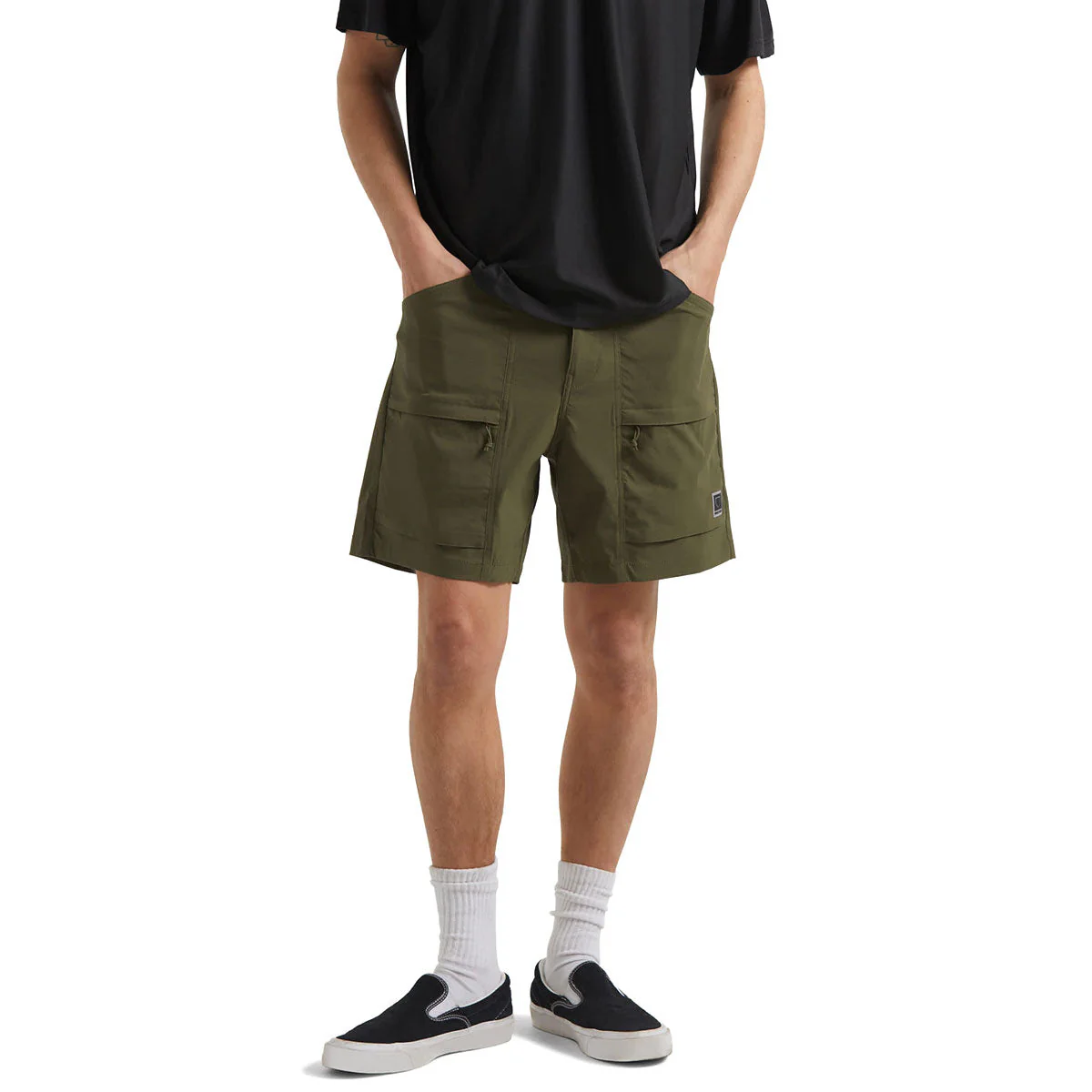 Brixton Journey Utility Shorts - Dark Olive - Image 2