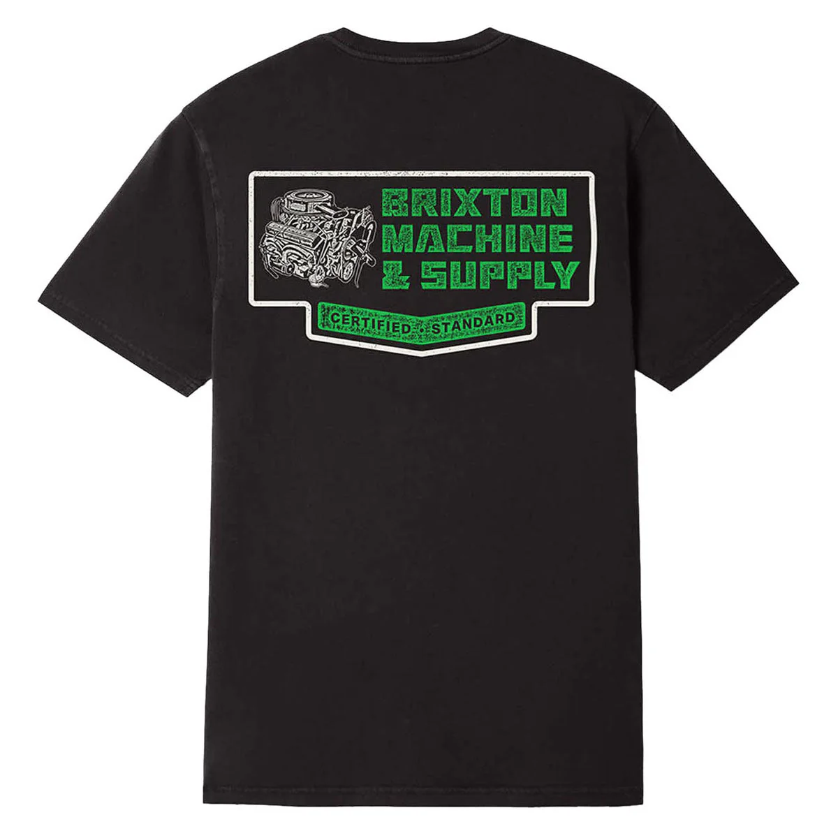 Brixton Machine T-Shirt - Black Worn Wash