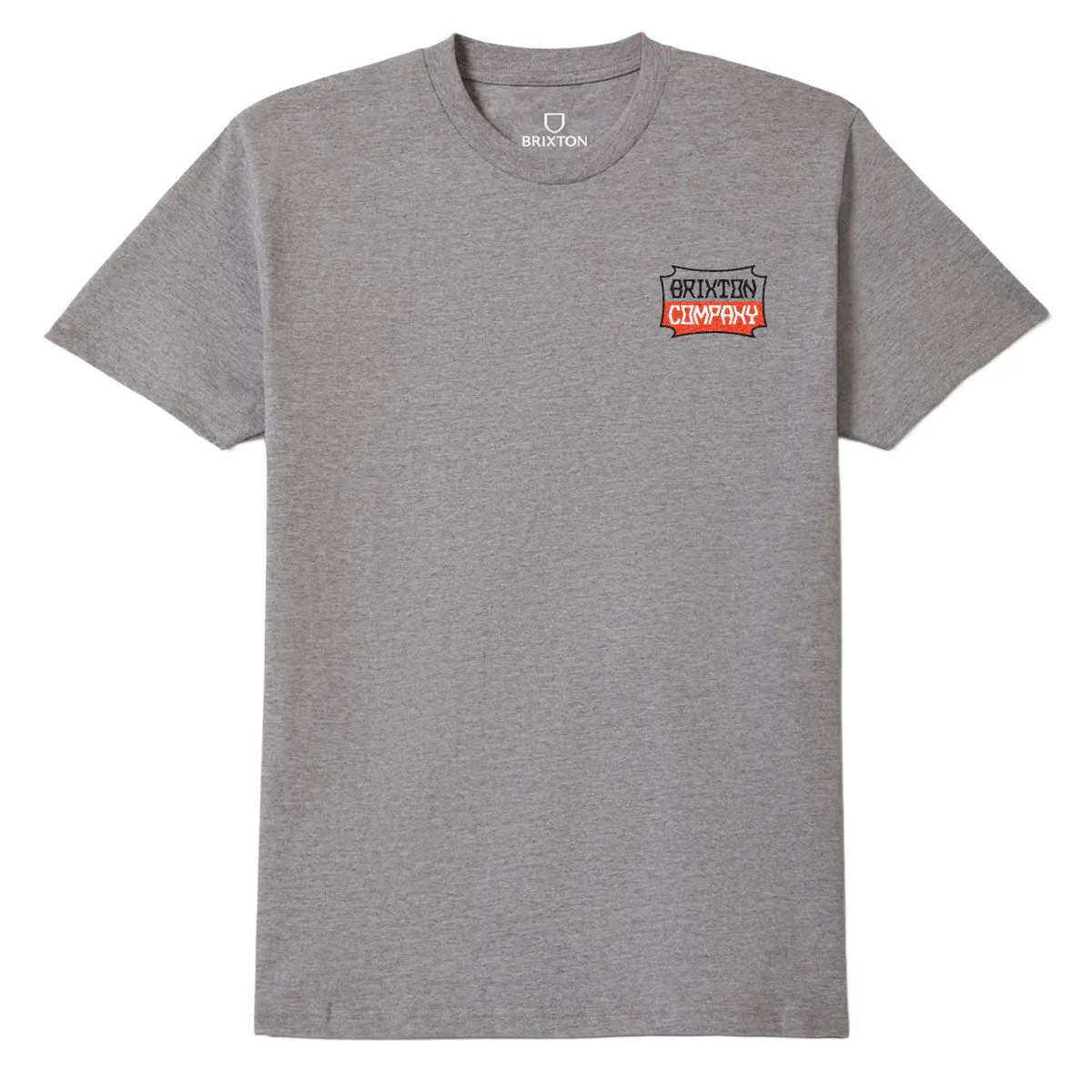 Brixton Pillar T-Shirt - Heather Grey - Image 2