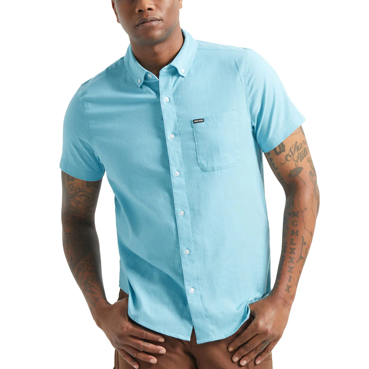 Brixton Sanford Oxford Shirt - Blue Aura