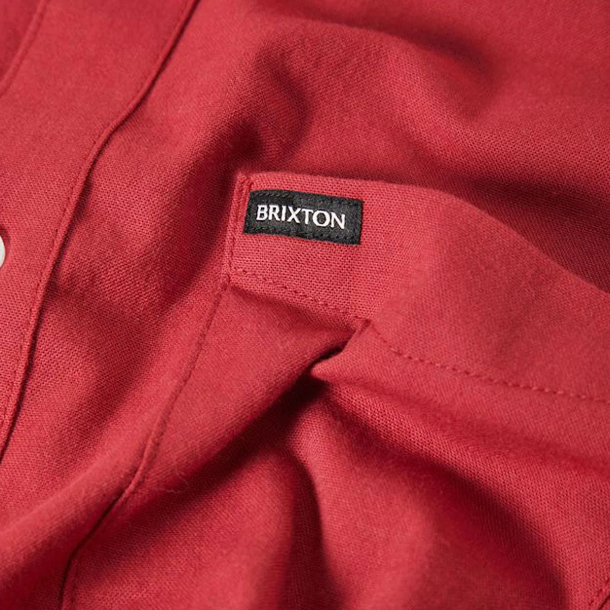 Brixton Sanford Oxford Shirt - Robust Red - Image 2