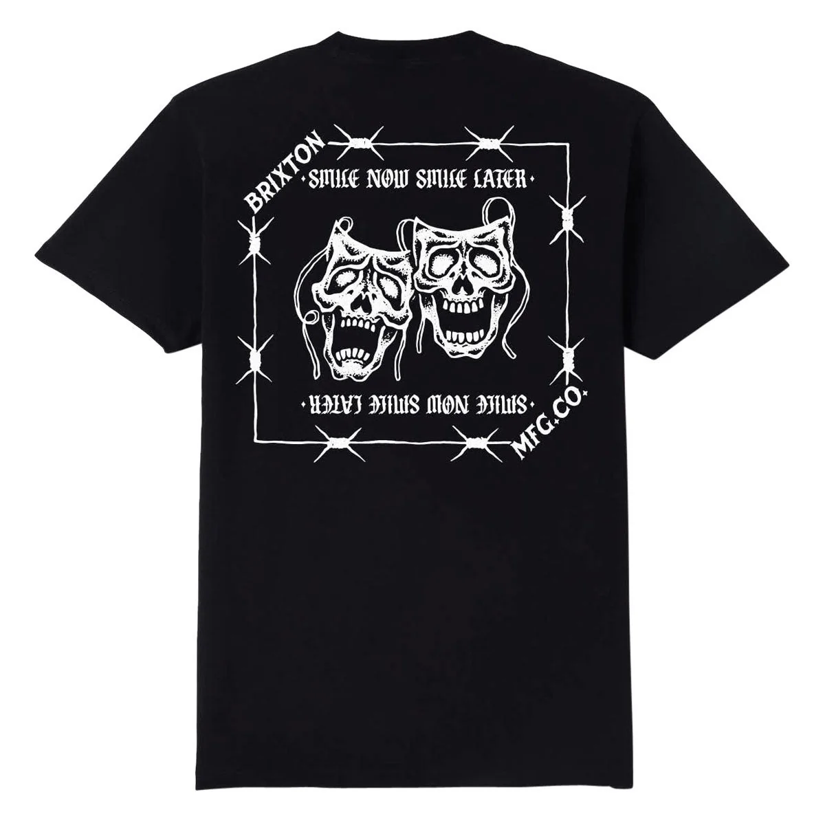 Brixton Smile Always T-Shirt - Black Worn Wash