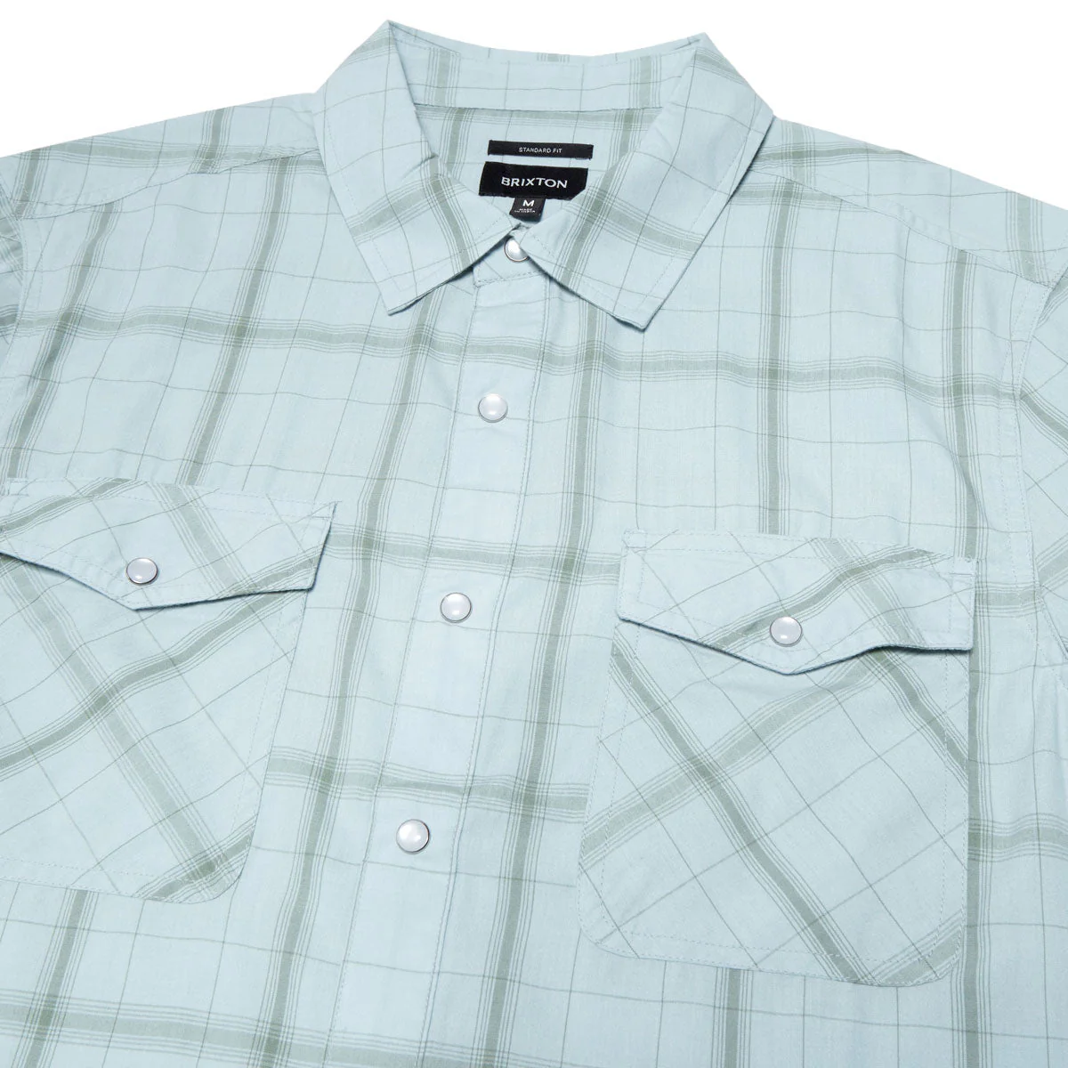 Brixton The Breezy Wayne Shirt - Seafoam Plaid - Image 2