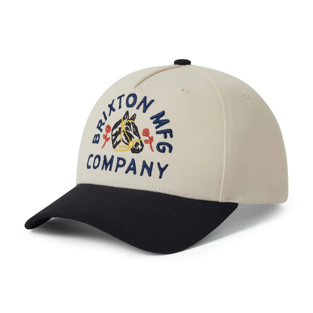 Brixton Trophy Horse C Netplus MP Snapback Hat - Black/Off White