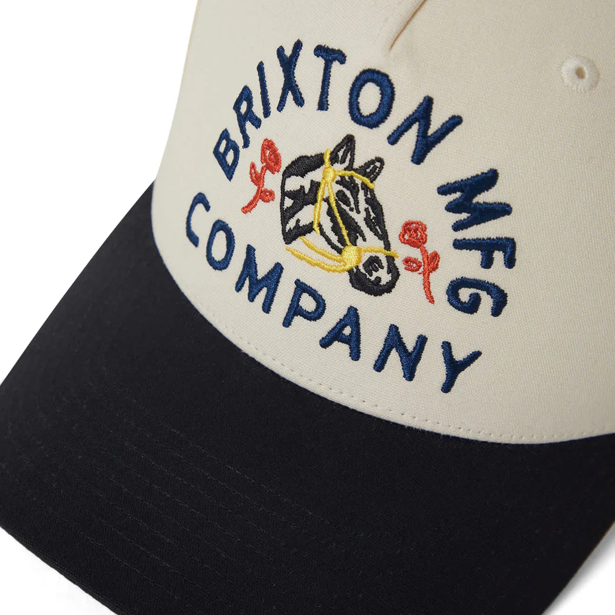 Brixton Trophy Horse C Netplus MP Snapback Hat - Black/Off White - Image 3