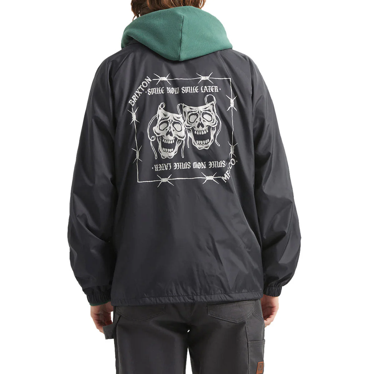 Brixton Watchman Lightweight Coaches Jacket - Black - Image 2