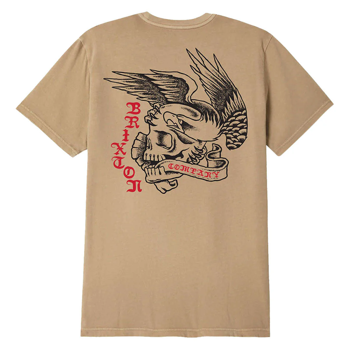 Brixton Wolcott T-Shirt - Timeless Taupe Worn Wash