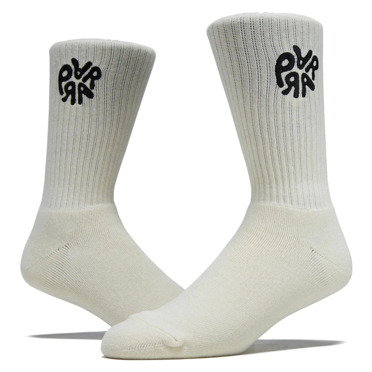 By Parra 1976 Logo Crew Socks - Off White - Image 2