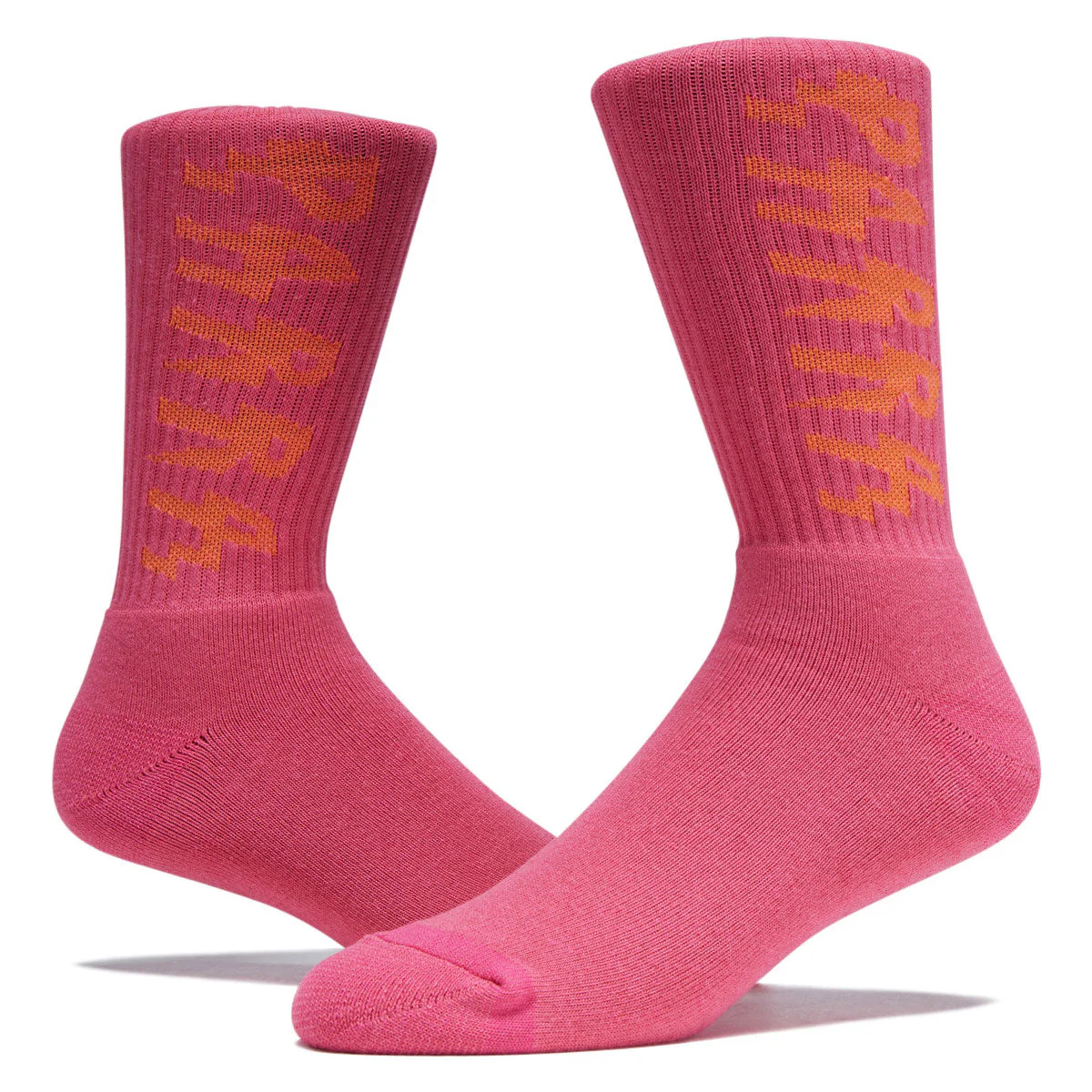 By Parra Spiked Logo Crew Socks - Pink - Image 2