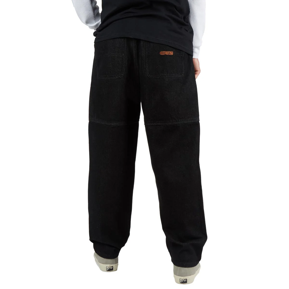 CCS 4x4 Reinforced Baggy Taper Denim Jeans - Black - Image 4